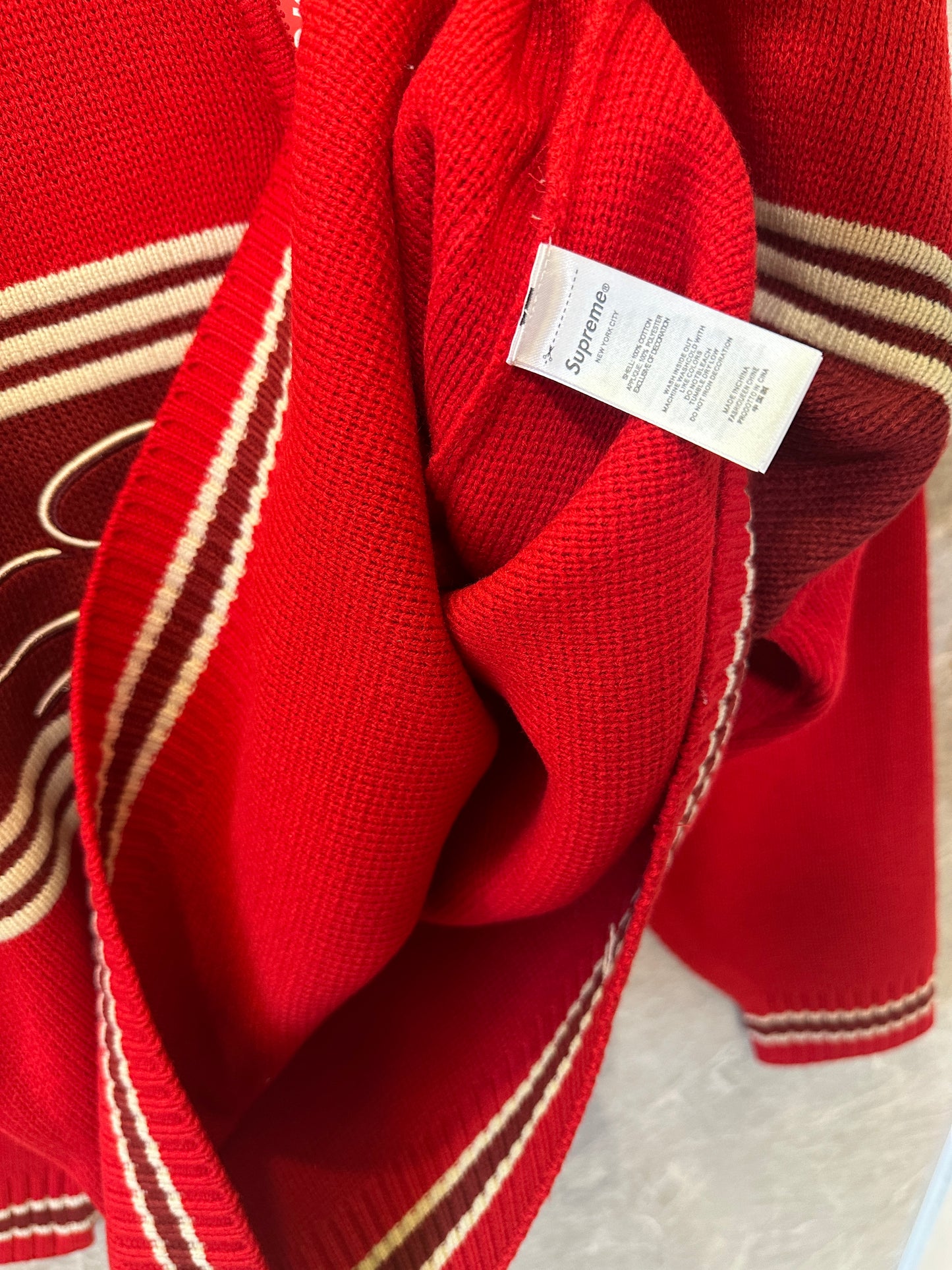 Supreme Script Logo Half-Zip Sweater