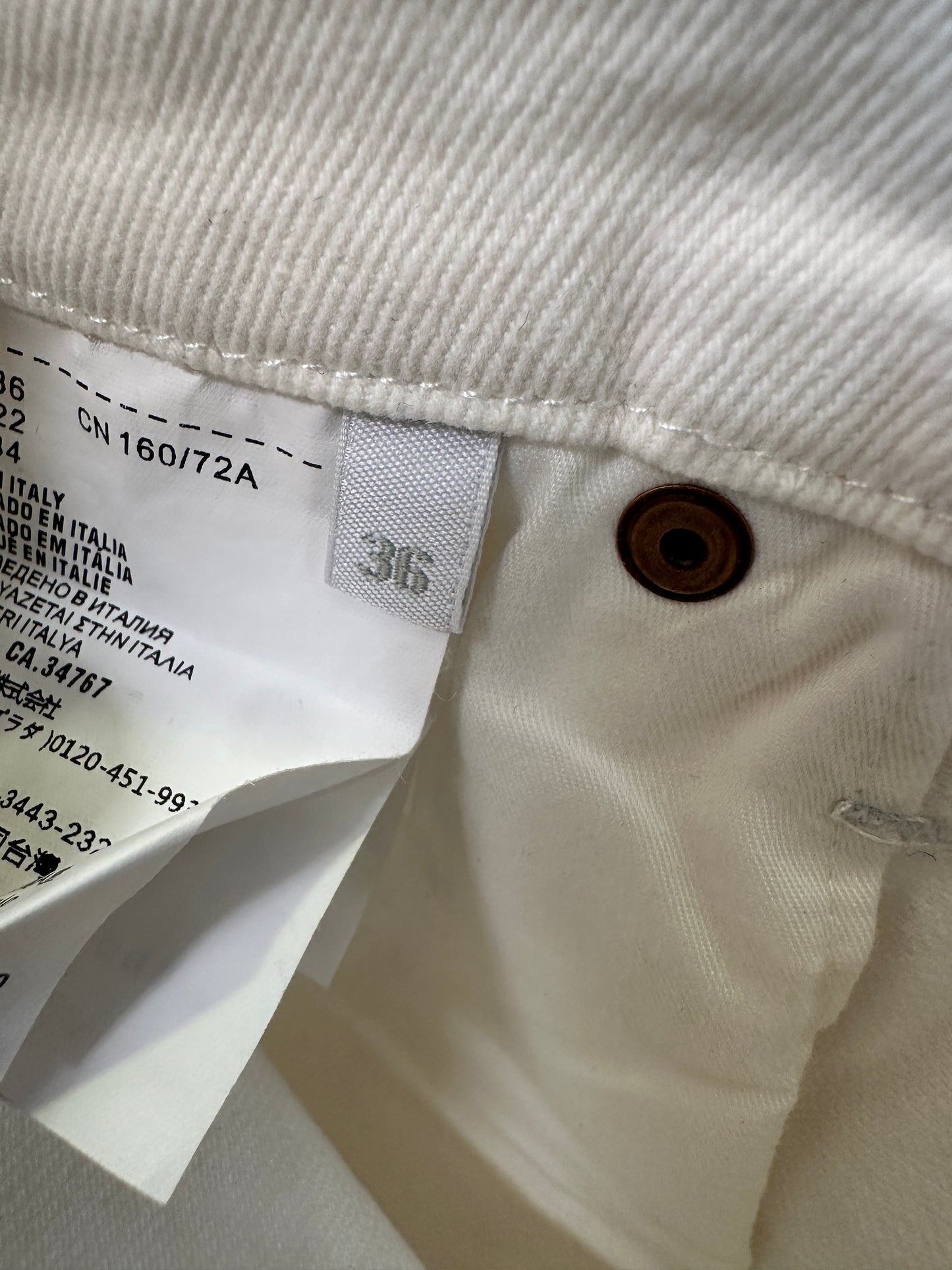 Prada White Denim Halter Dress with Pockets