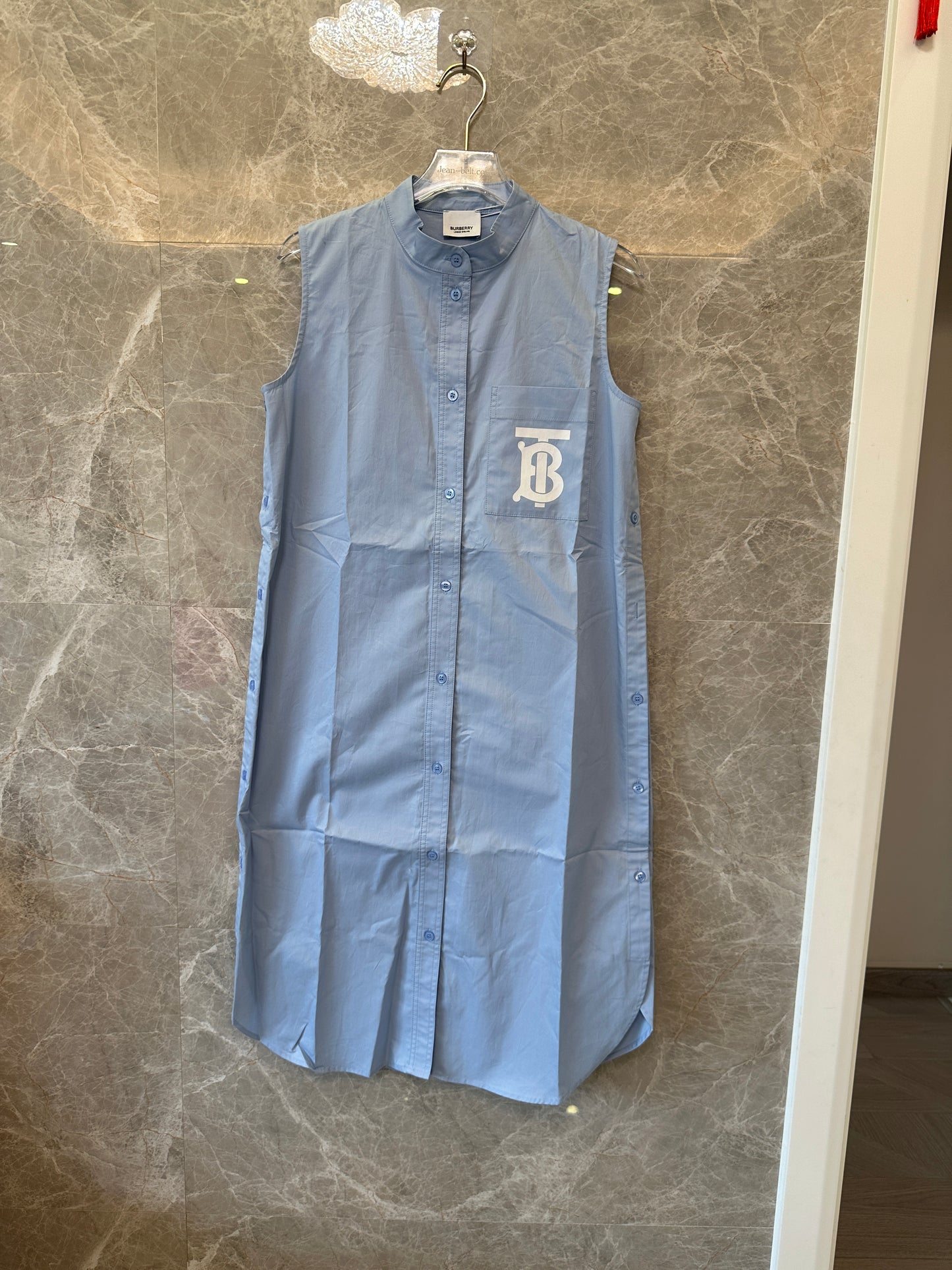 Burberry Blue Sleeveless Dress