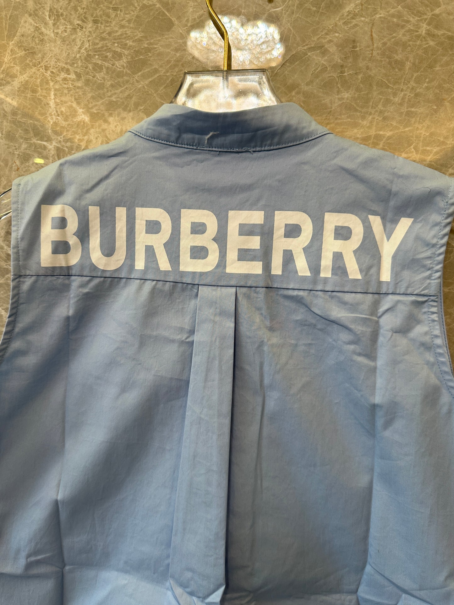 Burberry Blue Sleeveless Dress