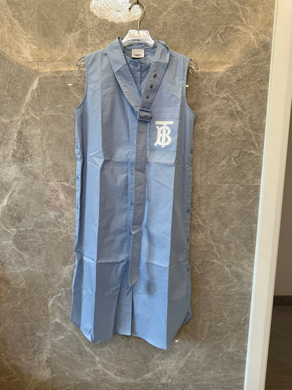 Burberry Blue Sleeveless Dress