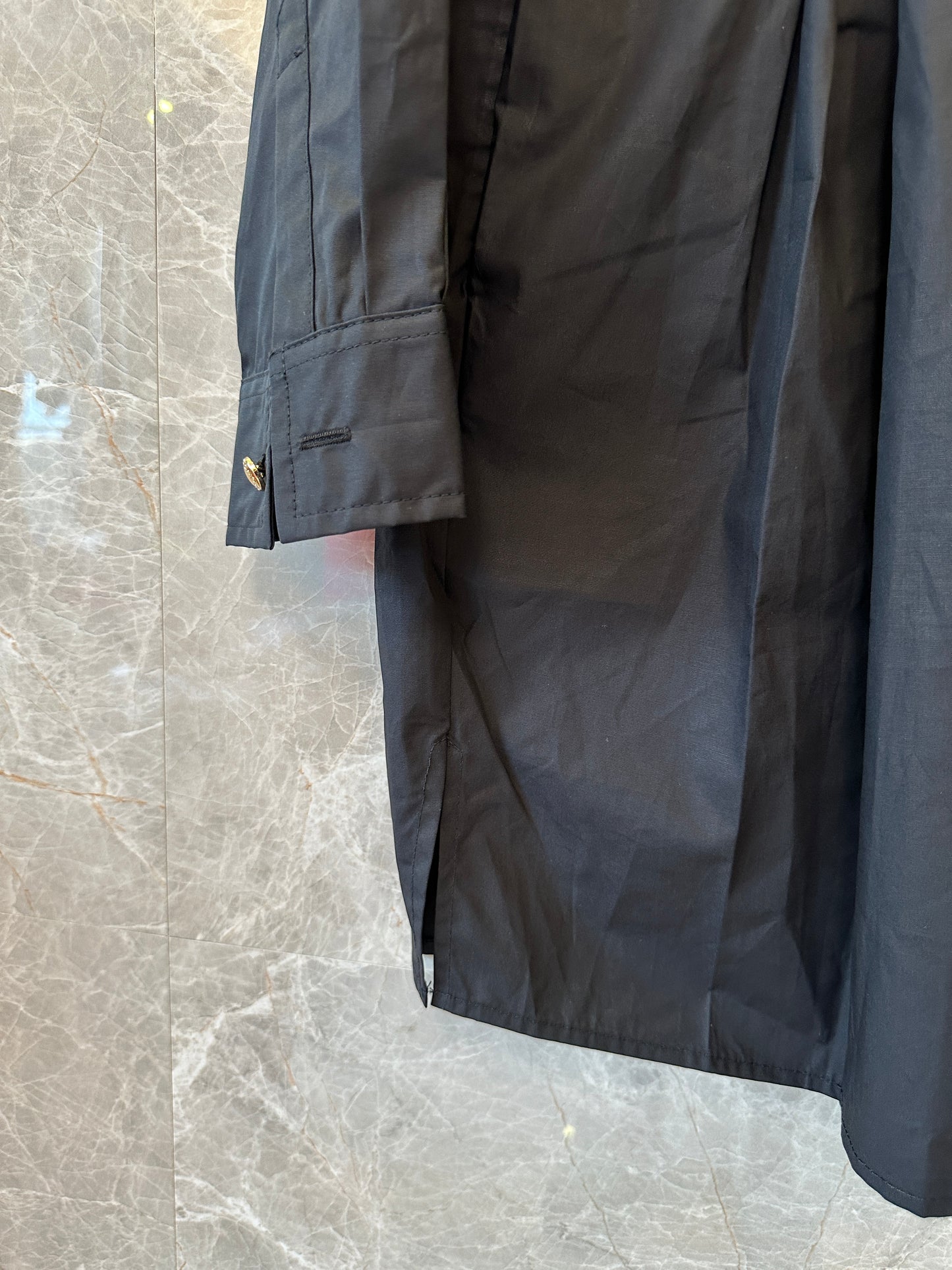 Louis Vuitton Black Shirt Dress with Belt