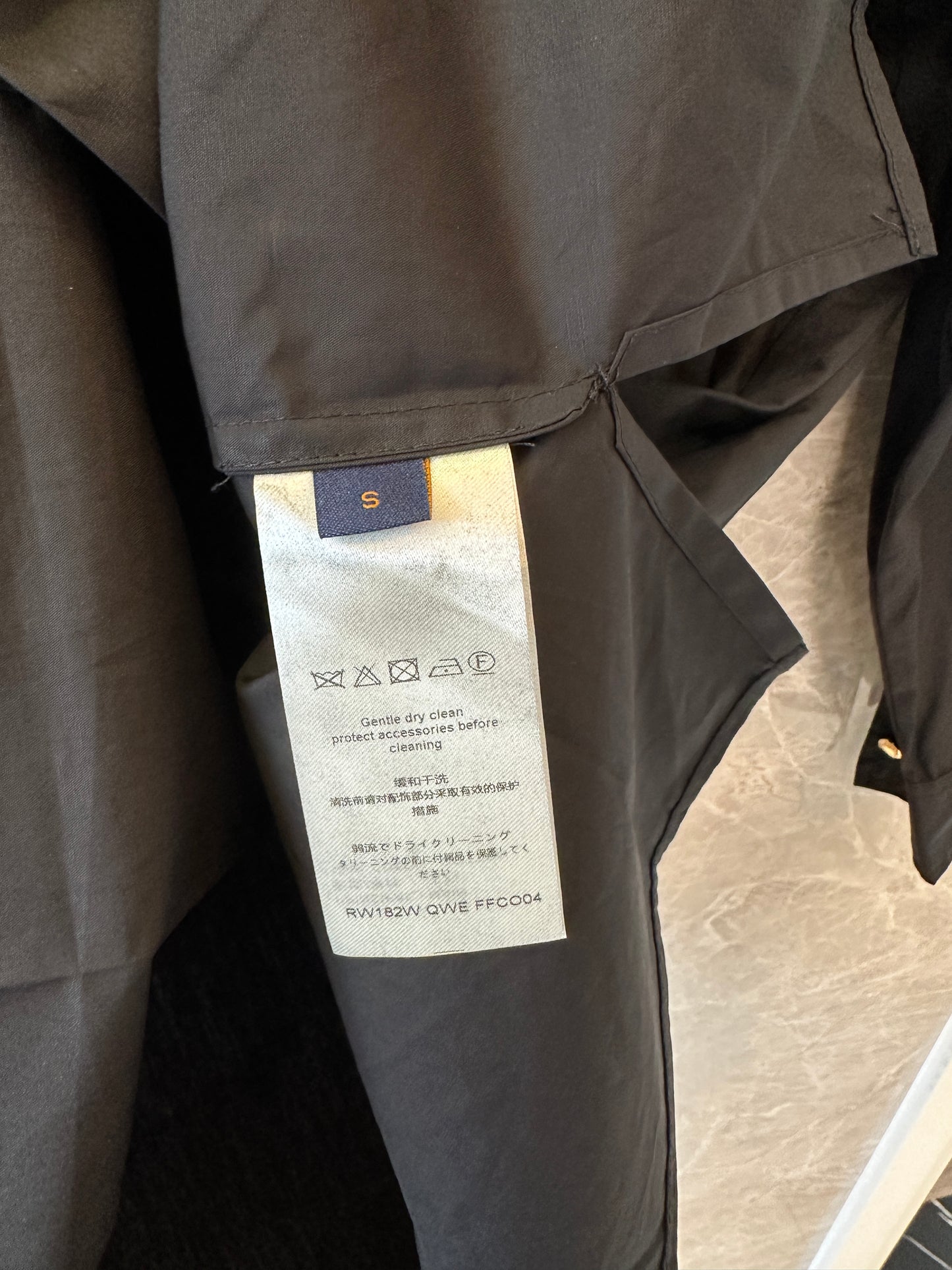 Louis Vuitton Black Shirt Dress with Belt