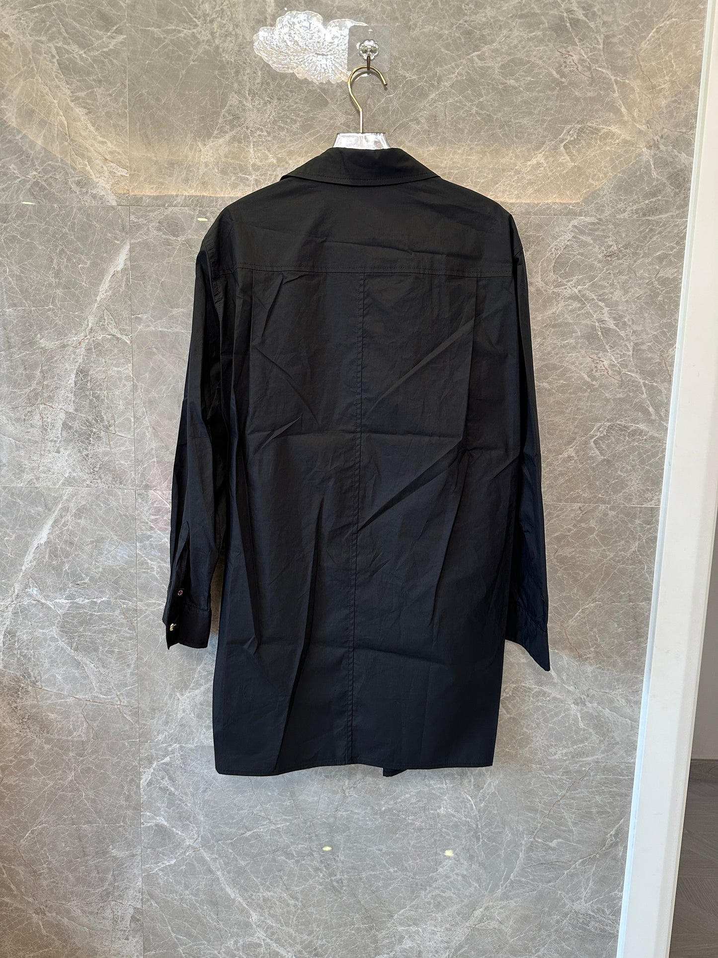 Louis Vuitton Black Shirt Dress with Belt