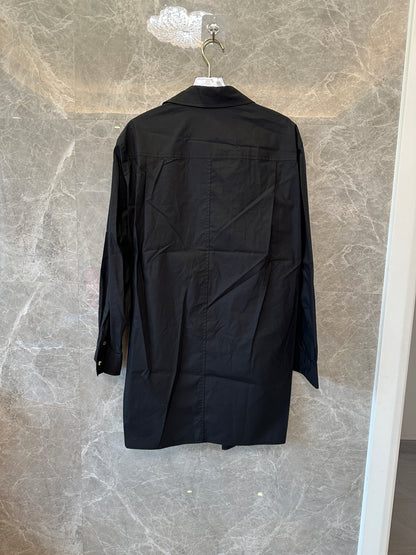 Louis Vuitton Black Shirt Dress with Belt