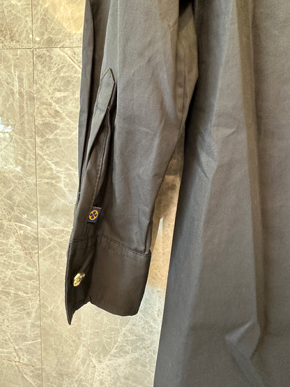 Louis Vuitton Black Shirt Dress with Belt