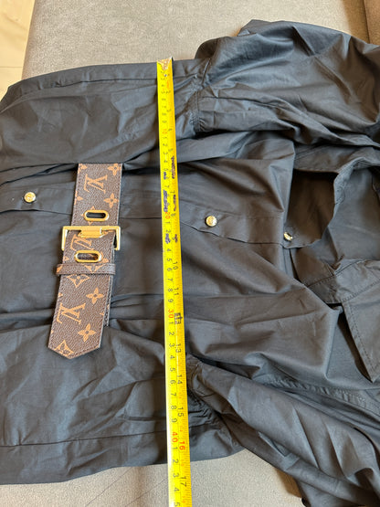 Louis Vuitton Black Shirt Dress with Belt