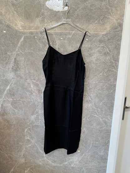 Prada Black Pure Silk Slip Dress with Matching Storage Pouch