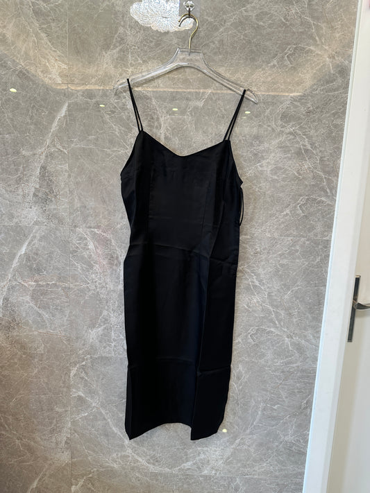 Prada Black Pure Silk Slip Dress with Matching Storage Pouch