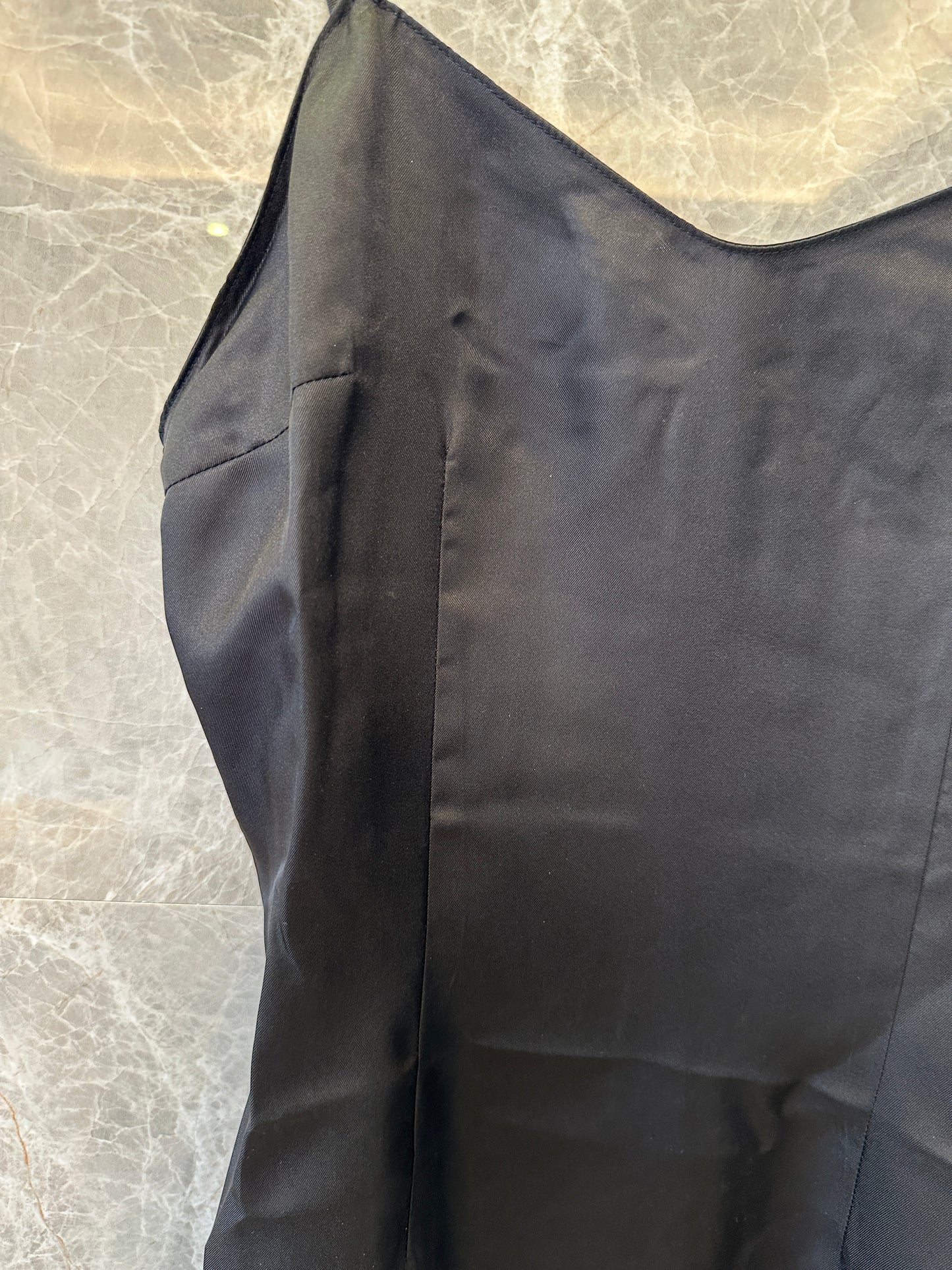 Prada Black Pure Silk Slip Dress with Matching Storage Pouch