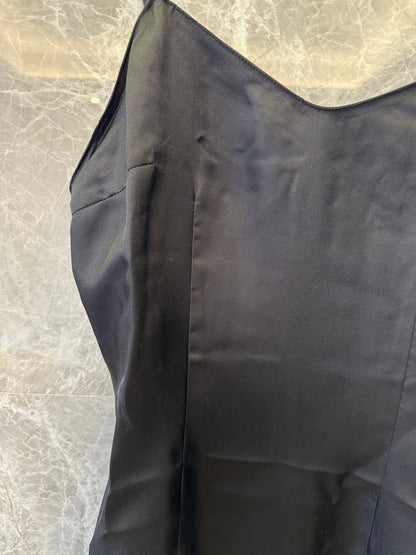 Prada Black Pure Silk Slip Dress with Matching Storage Pouch