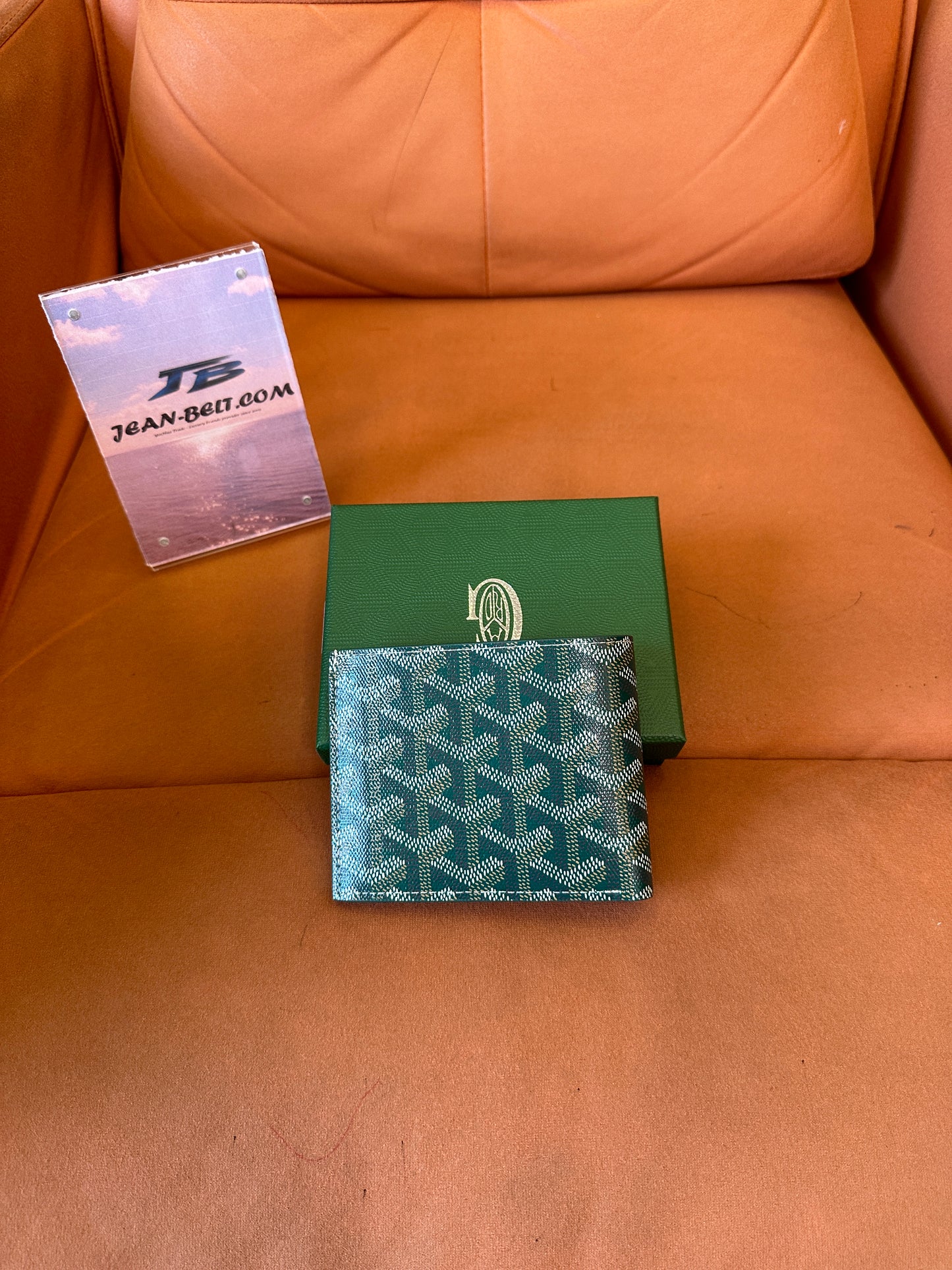 Goyard Green Goyardine Canvas Bifold Wallet with Leather Lining