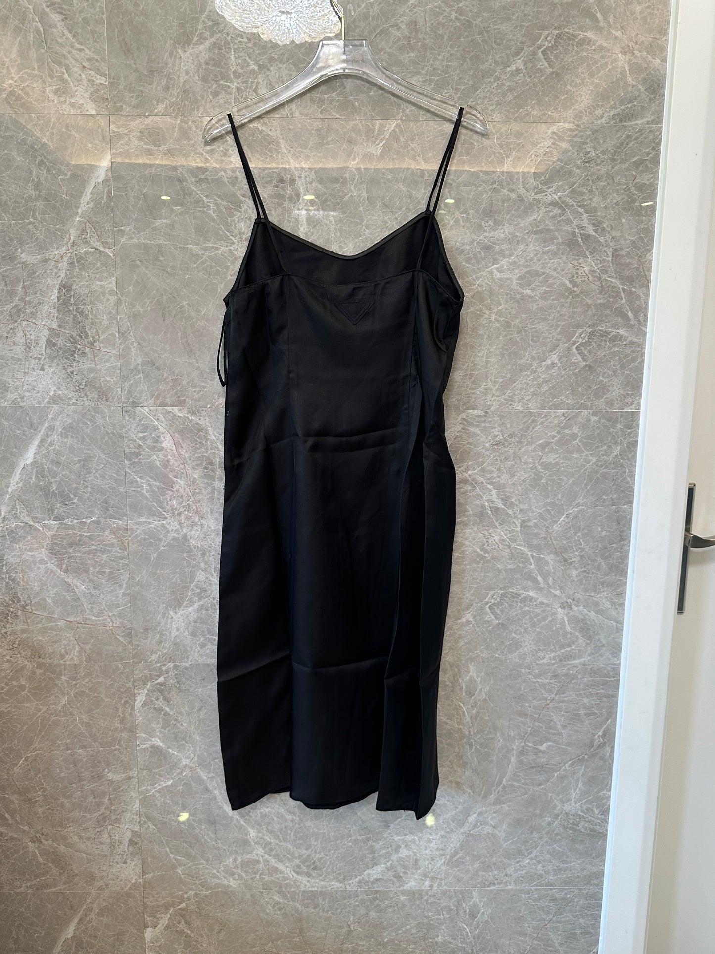 Prada Black Pure Silk Slip Dress with Matching Storage Pouch