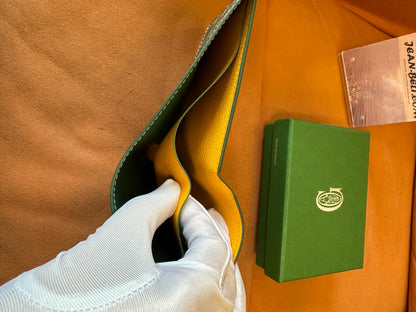 Goyard Green Goyardine Canvas Bifold Wallet with Leather Lining