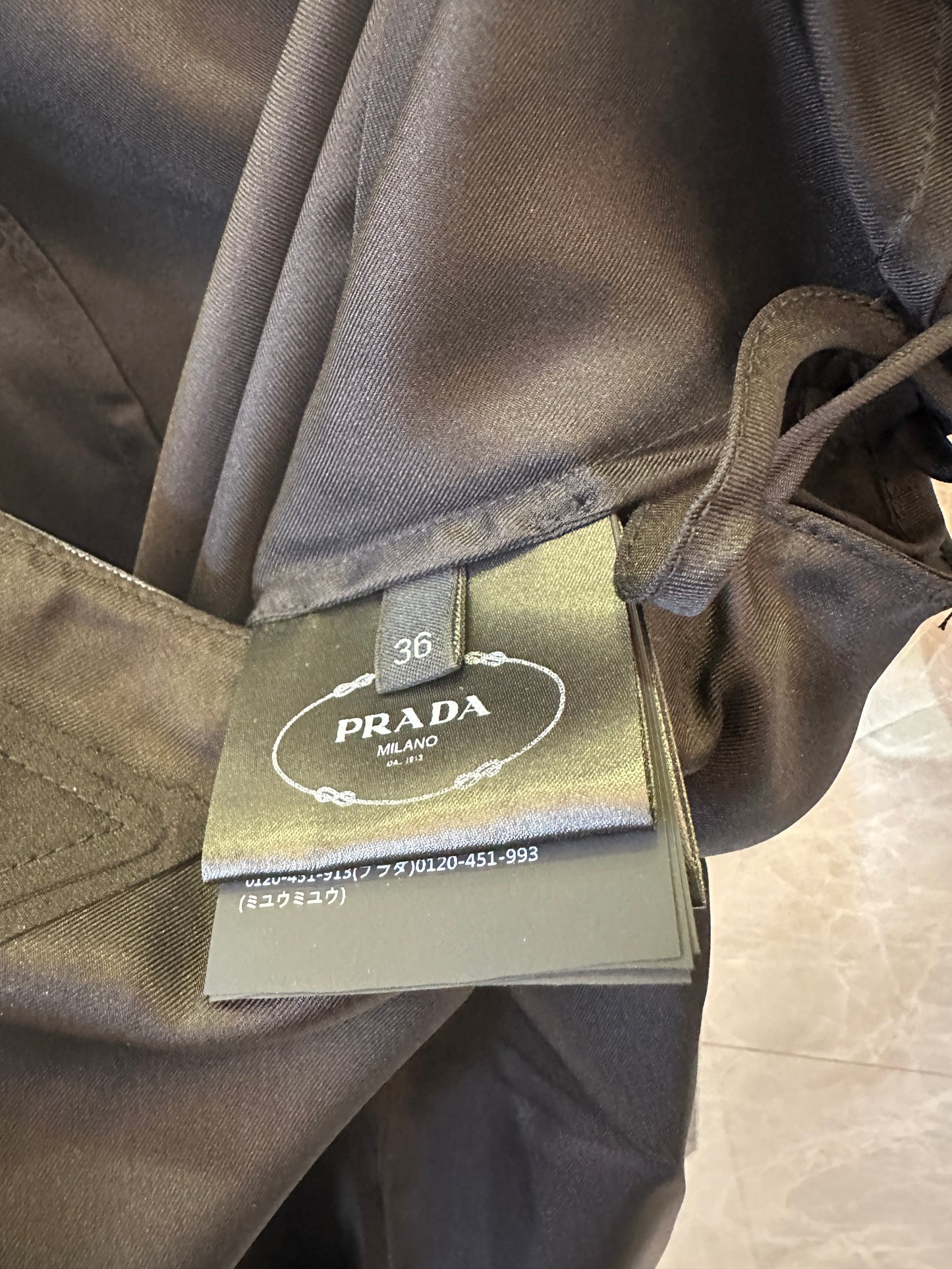 Prada Black Pure Silk Slip Dress with Matching Storage Pouch