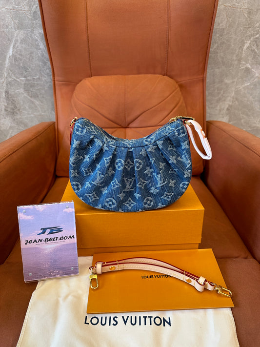 Louis Vuitton Denim Monogram Mini Hobo Bag with Detachable Strap