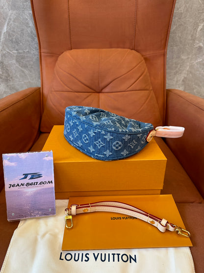 Louis Vuitton Denim Monogram Mini Hobo Bag with Detachable Strap