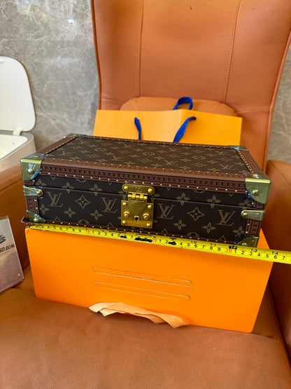 Louis Vuitton Monogram Watch Trunk – 8 Slot Luxury Timepiece Storage Case