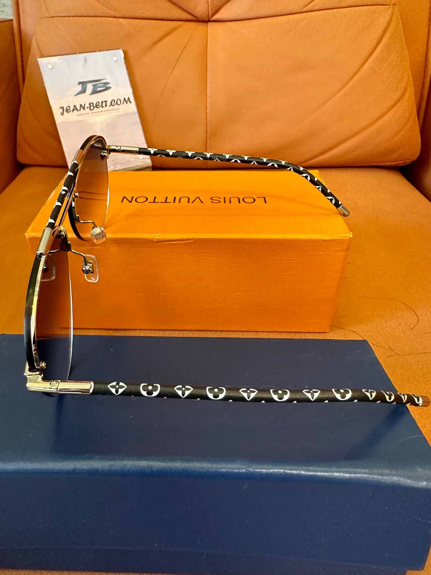 Louis Vuitton Evidence Z1505E Sunglasses – Black Leather Monogram Arms