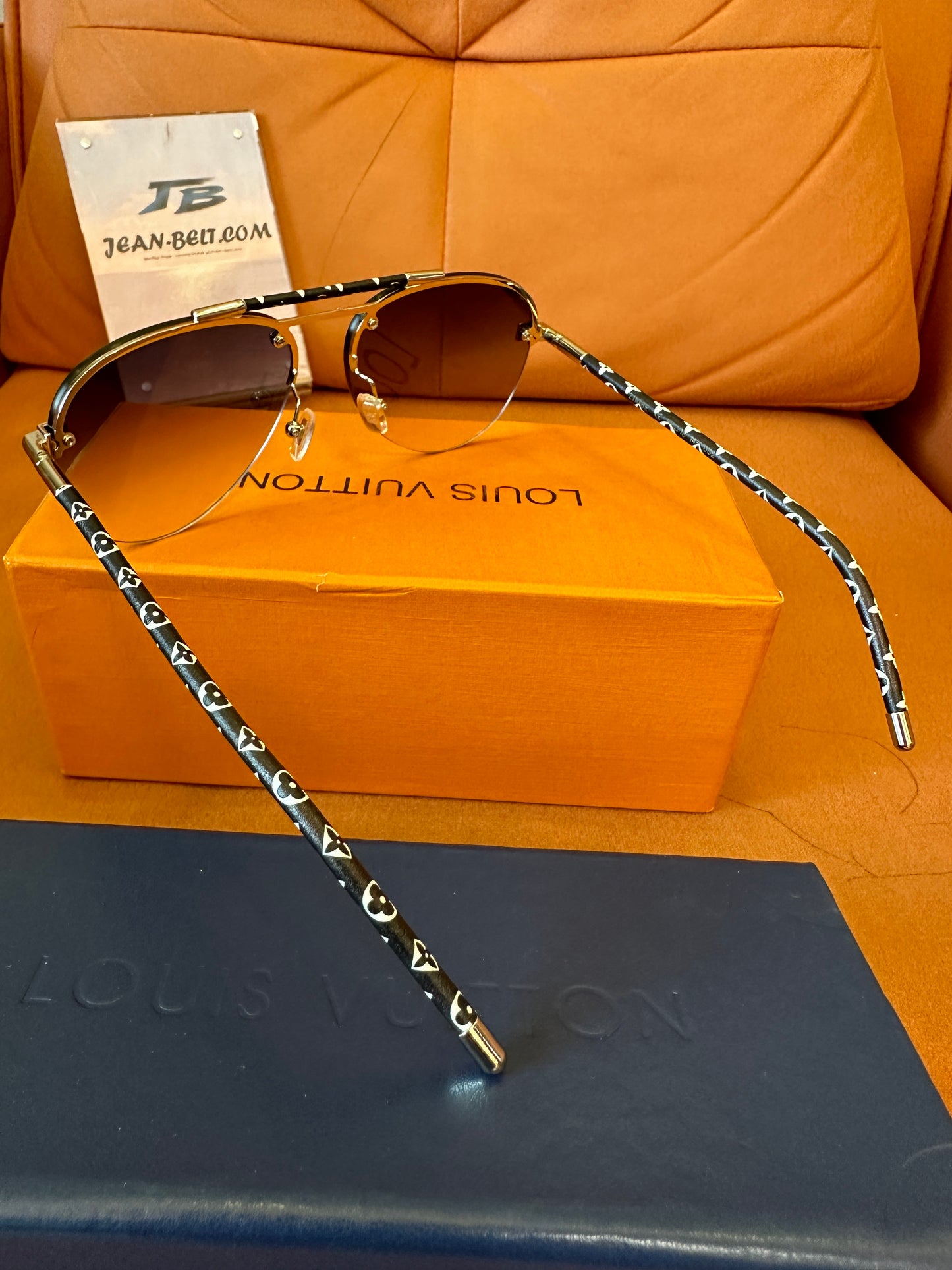 Louis Vuitton Evidence Z1505E Sunglasses – Black Leather Monogram Arms