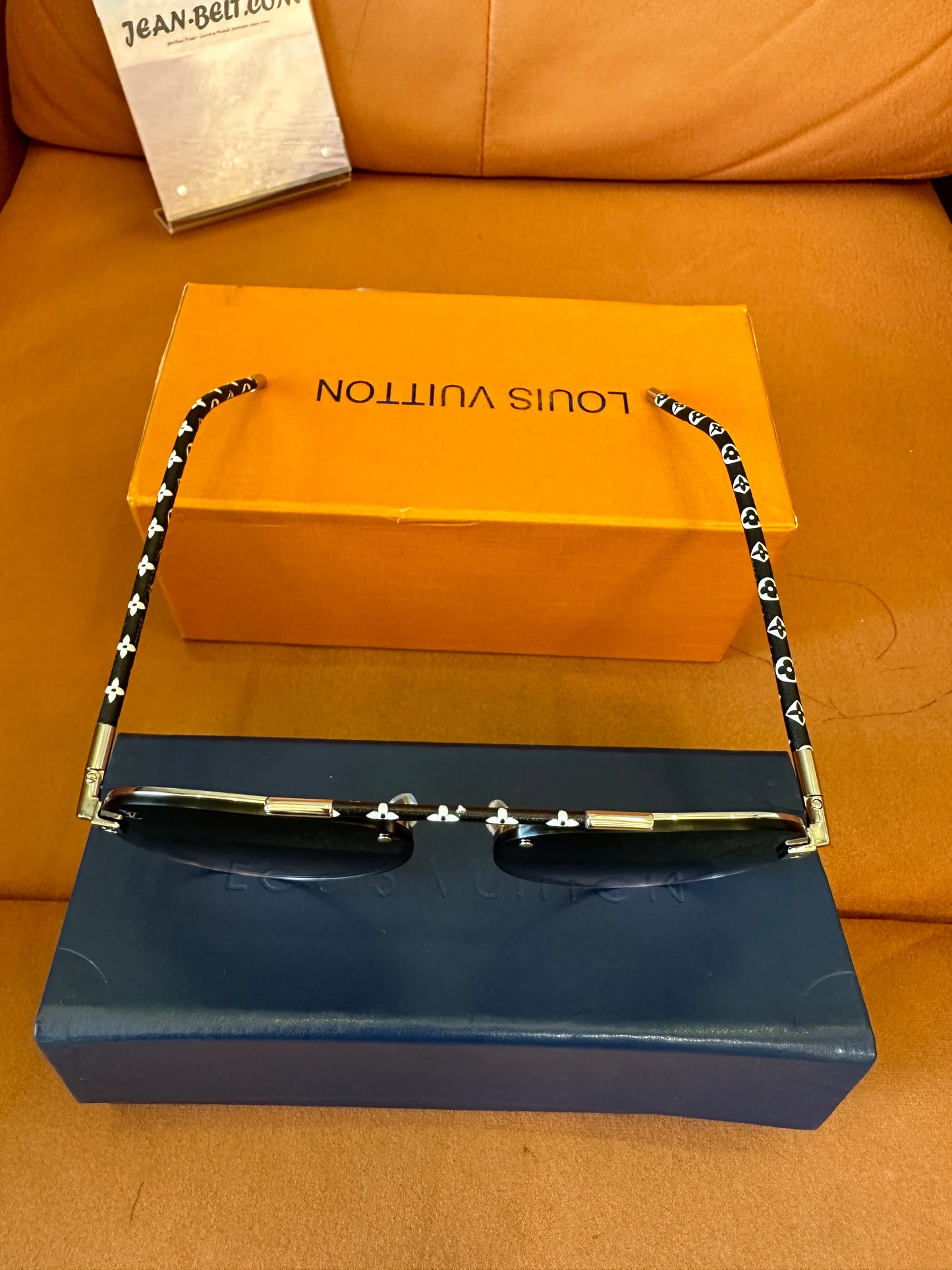 Louis Vuitton Evidence Z1505E Sunglasses – Black Leather Monogram Arms