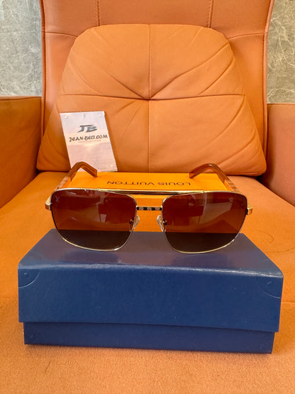 Gafas de sol cuadradas Louis Vuitton Z0259U 948 con lentes marrones degradadas