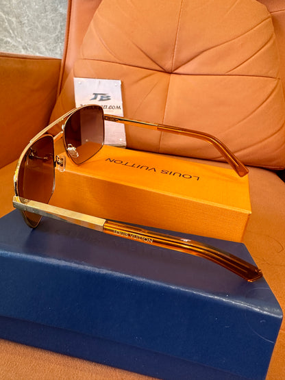 Gafas de sol cuadradas Louis Vuitton Z0259U 948 con lentes marrones degradadas