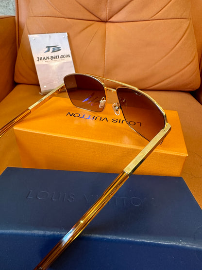 Gafas de sol cuadradas Louis Vuitton Z0259U 948 con lentes marrones degradadas