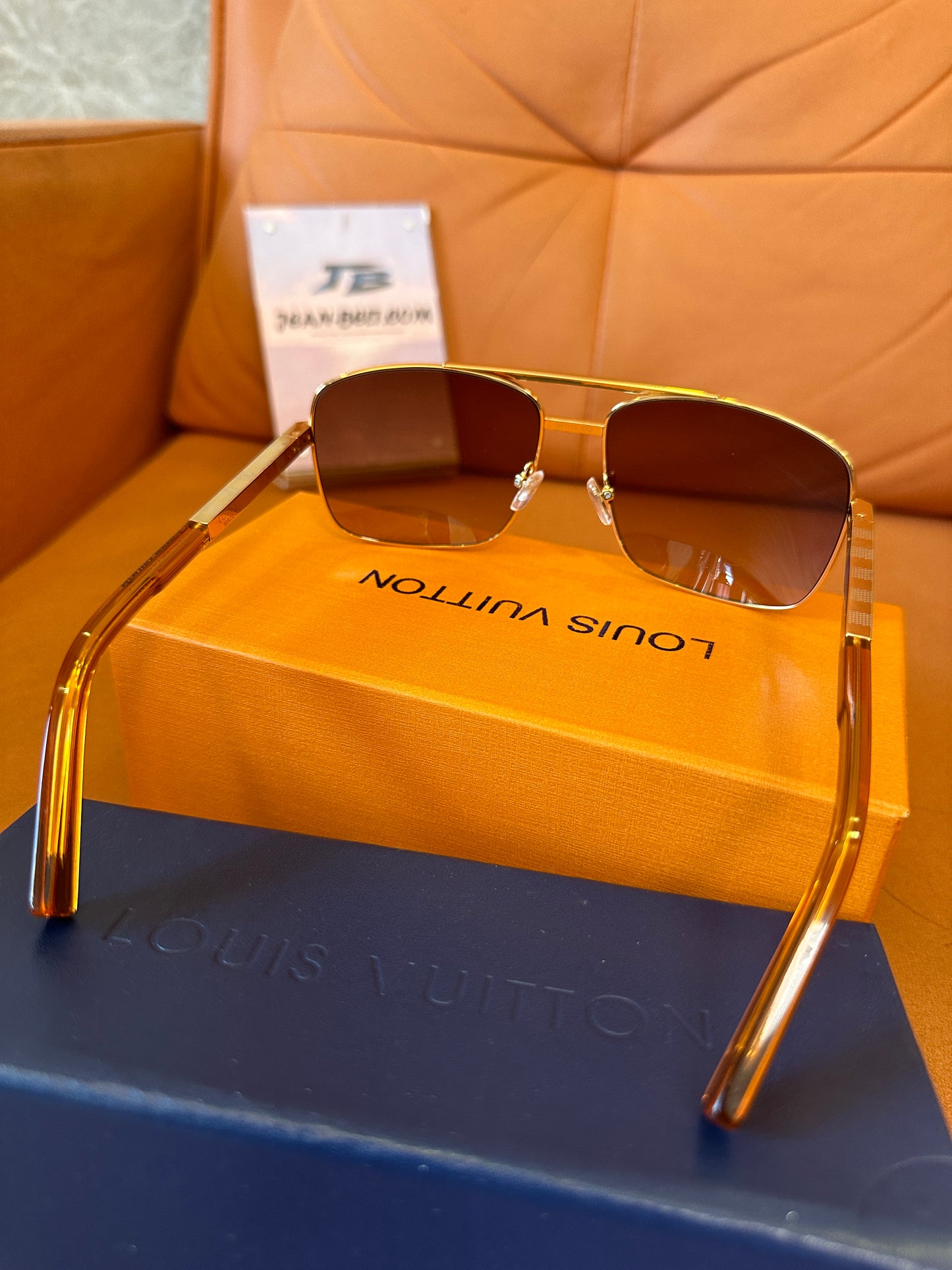 Gafas de sol cuadradas Louis Vuitton Z0259U 948 con lentes marrones degradadas