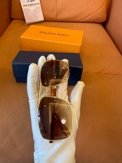 Gafas de sol cuadradas Louis Vuitton Z0259U 948 con lentes marrones degradadas