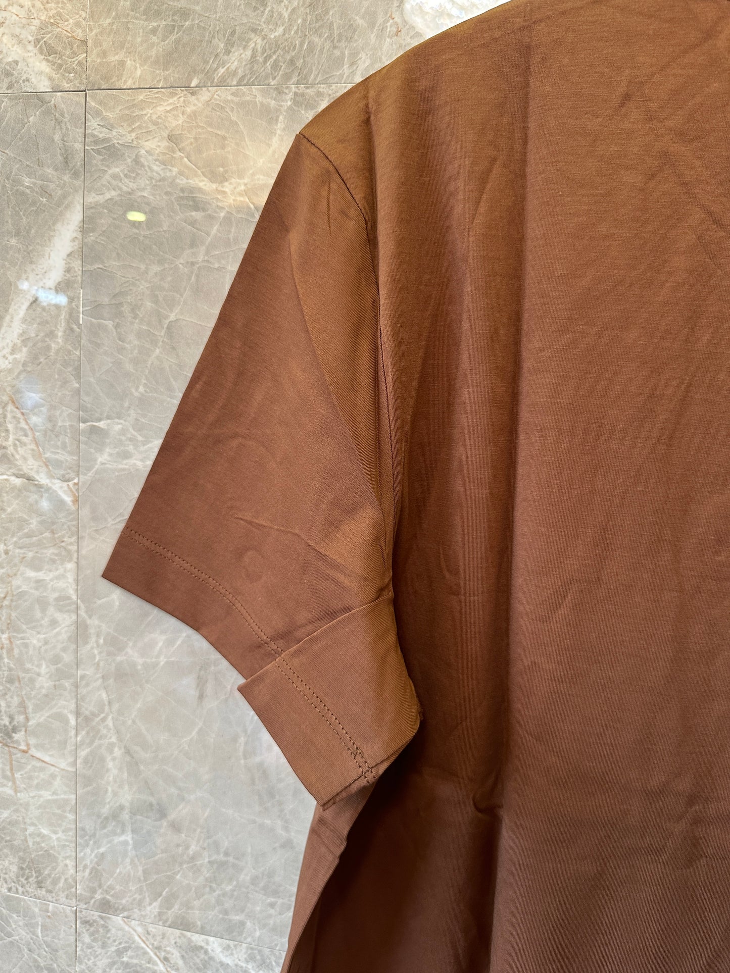 Balmain Logo Print Cotton T-Shirt Brown