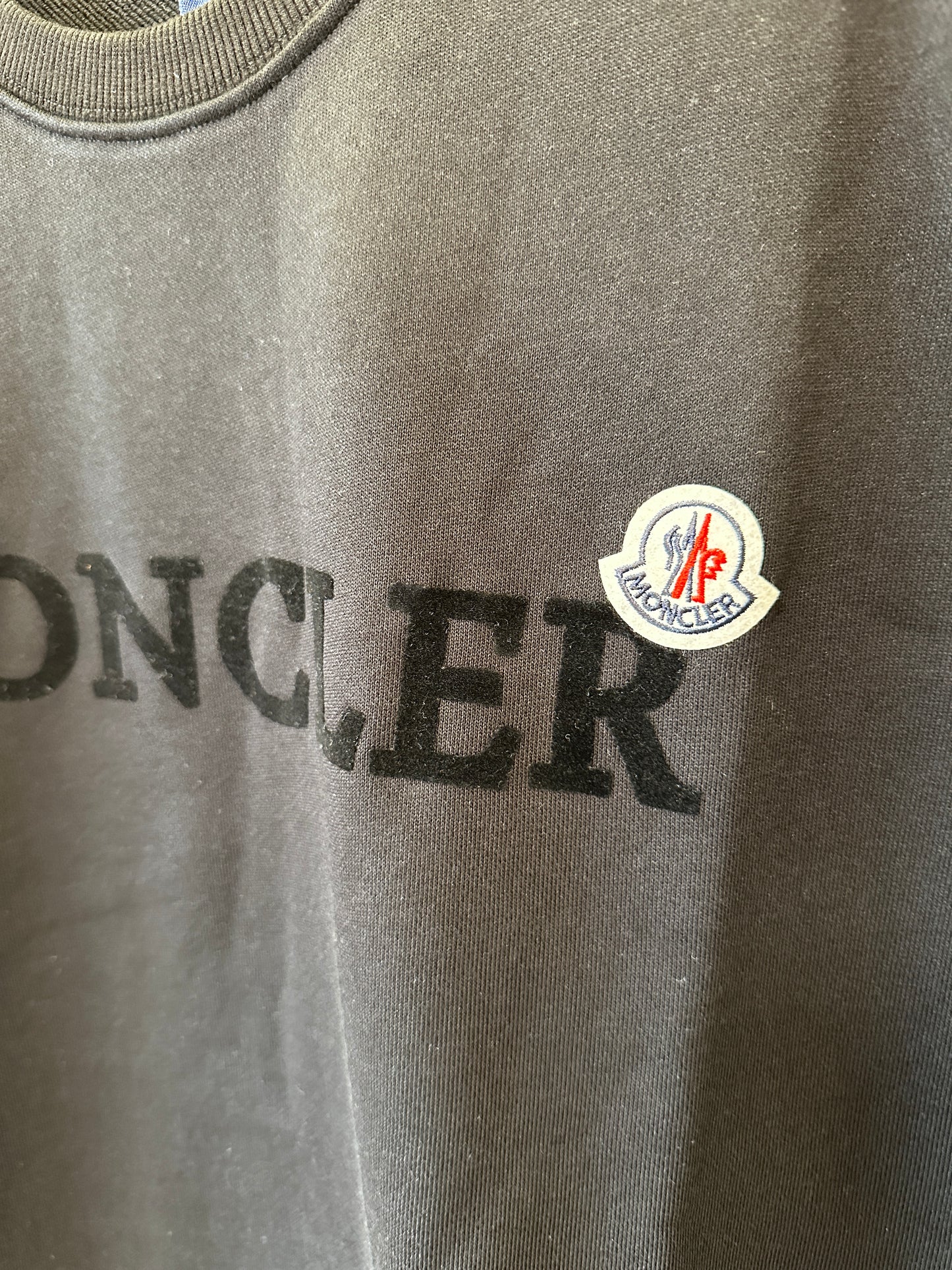 Moncler Black Logo Sweatshirt | Unisex Crew Neck Pullover