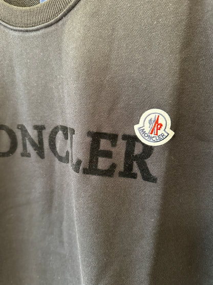 Moncler Black Logo Sweatshirt | Unisex Crew Neck Pullover