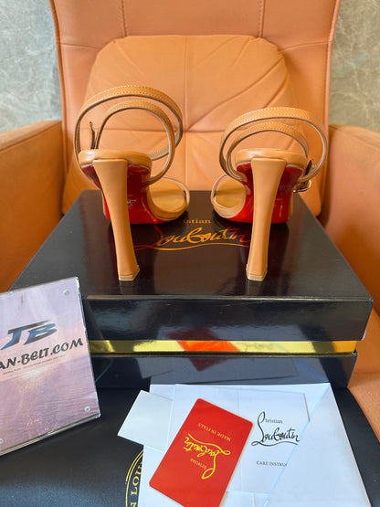 Christian Louboutin Brown Stiletto Sandals