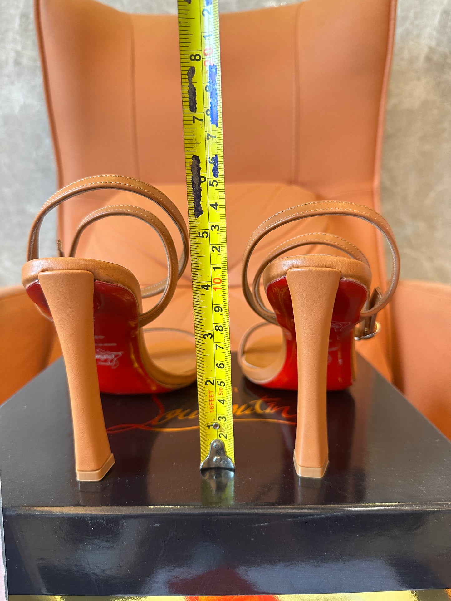 Christian Louboutin Brown Stiletto Sandals