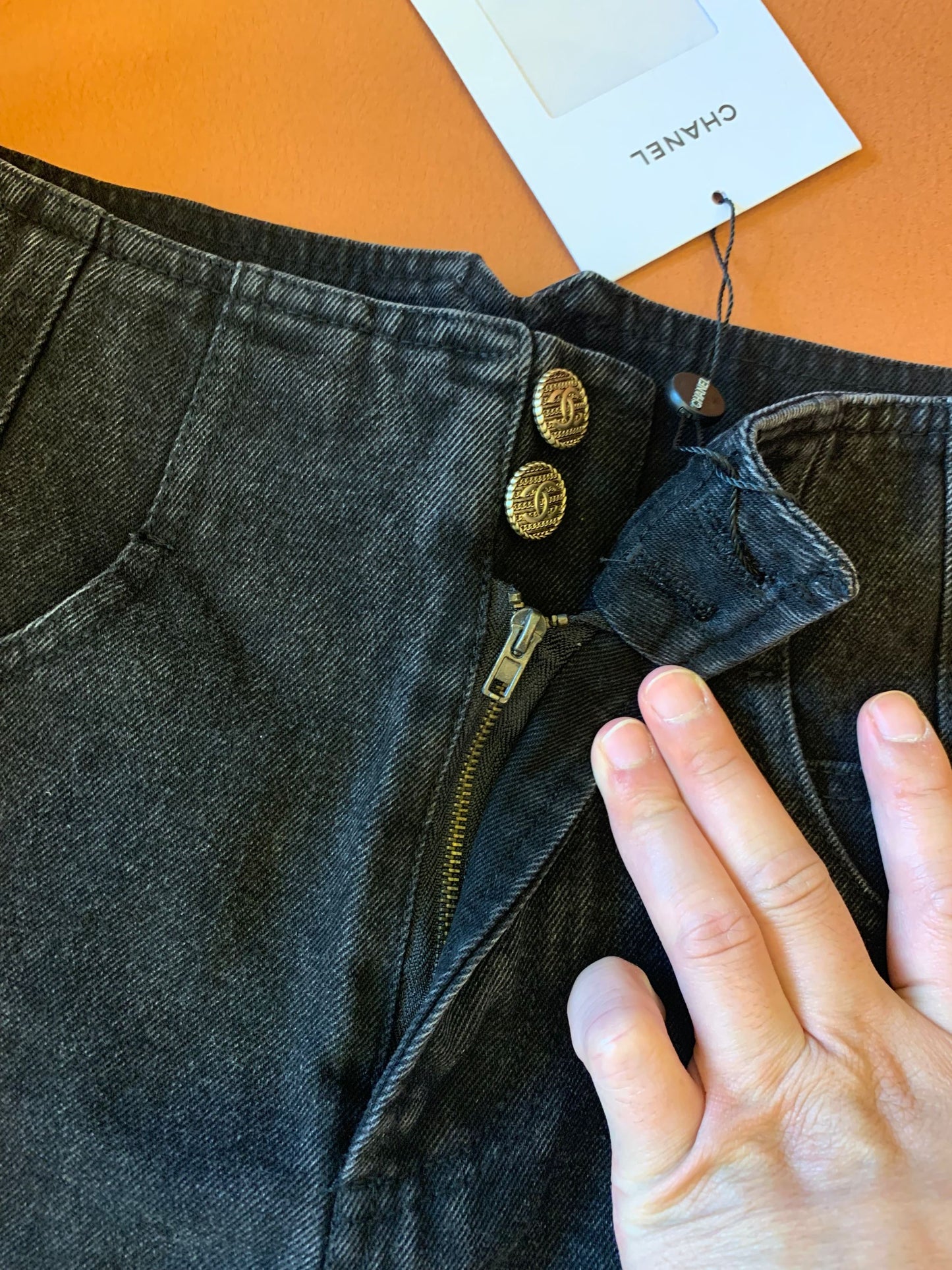 Chanel Classic High-Waisted Denim Shorts