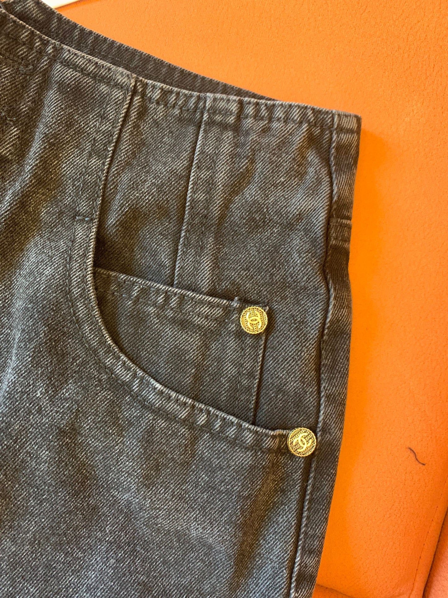 Chanel Classic High-Waisted Denim Shorts