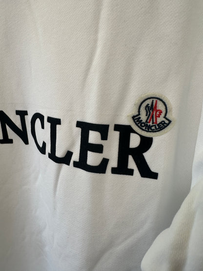 Moncler White Logo Crewneck Sweatshirt
