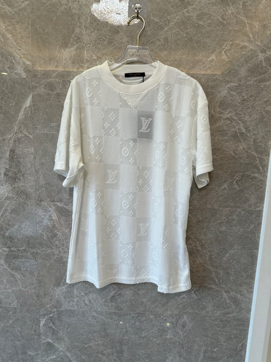 Louis Vuitton White Monogram Jacquard Cotton T-shirt