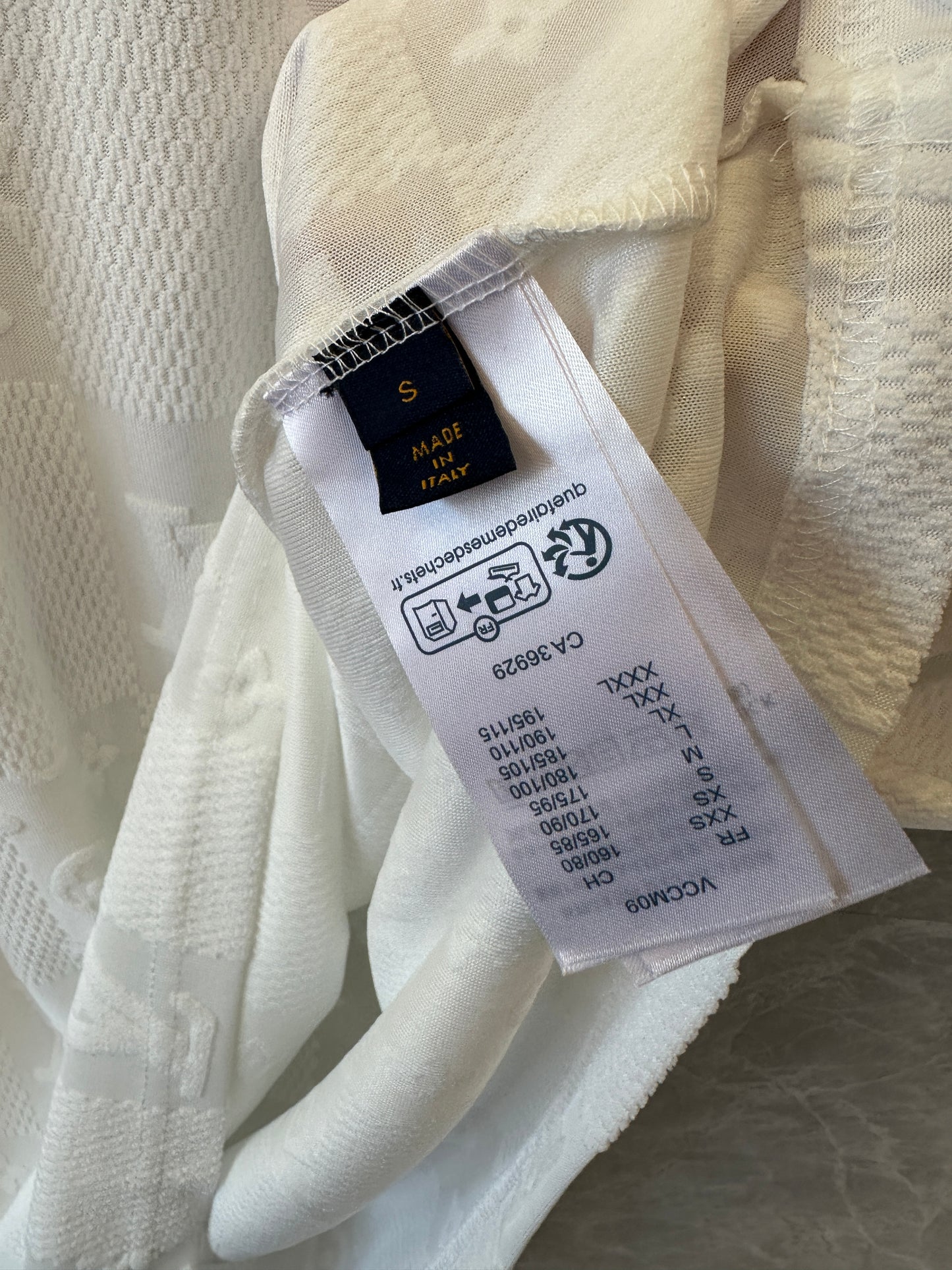 Louis Vuitton White Monogram Jacquard Cotton T-shirt