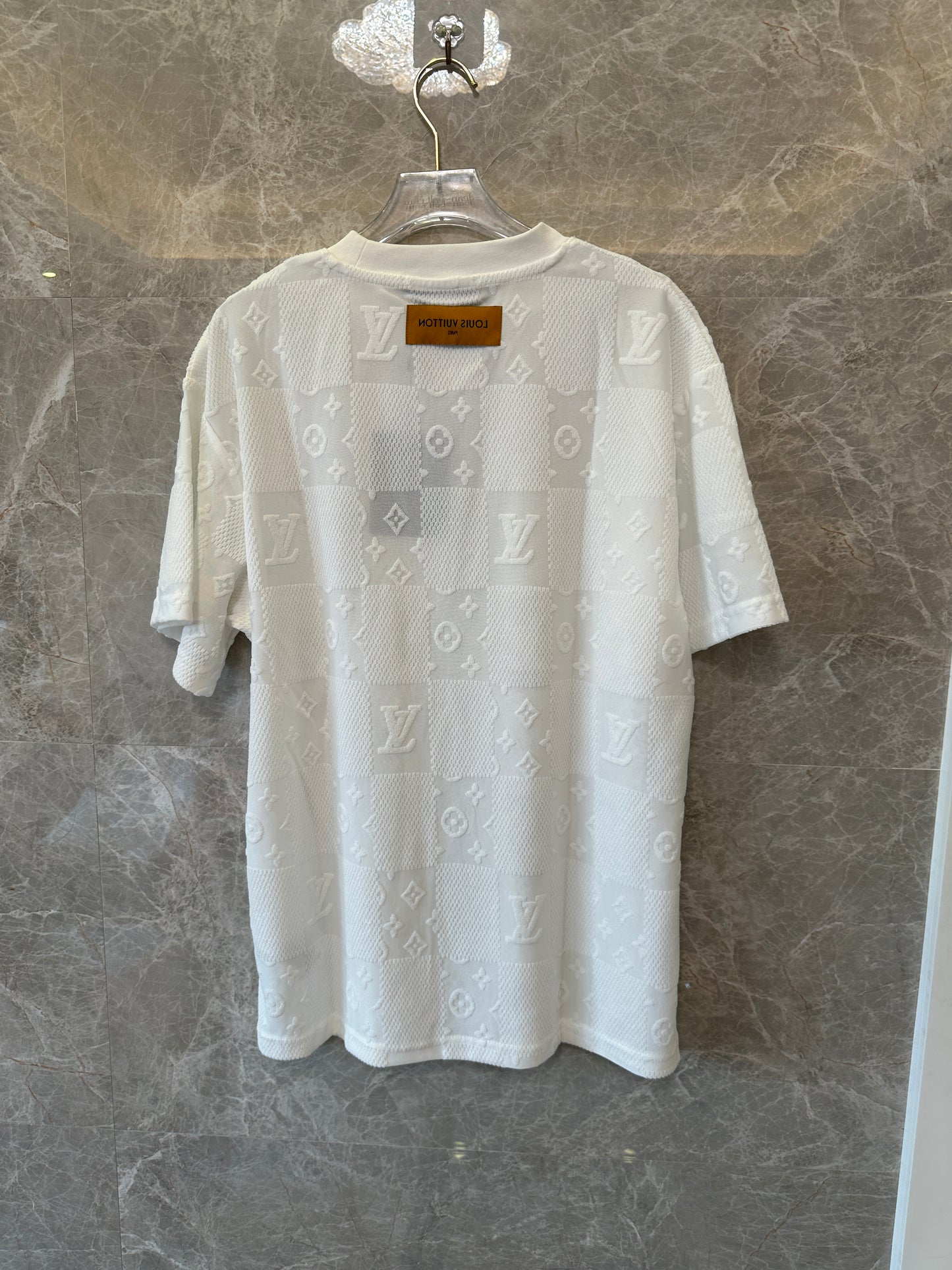 Louis Vuitton White Monogram Jacquard Cotton T-shirt