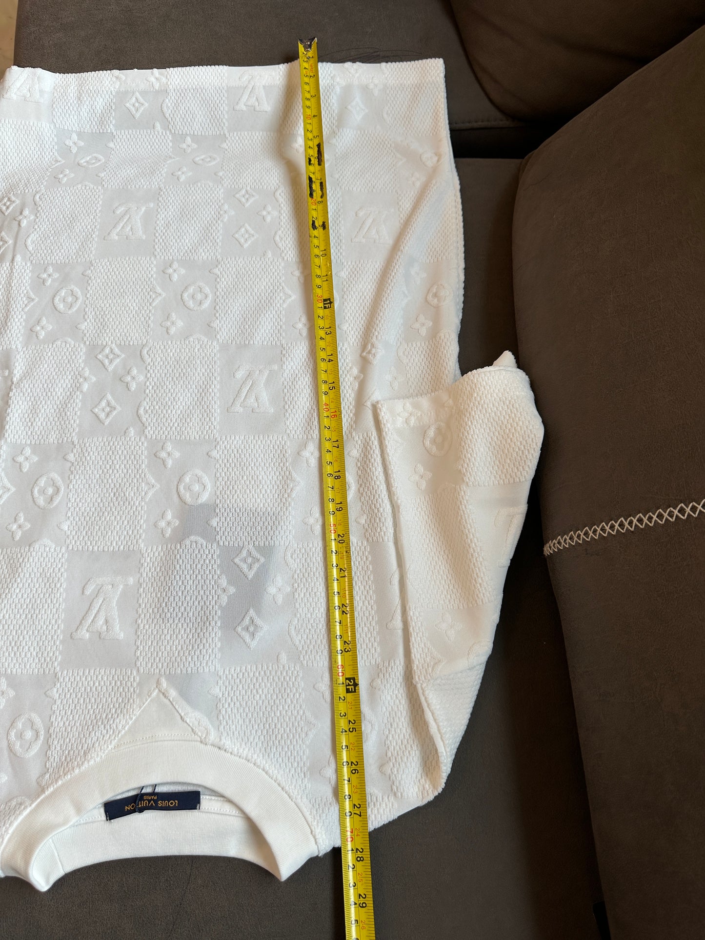 Louis Vuitton White Monogram Jacquard Cotton T-shirt