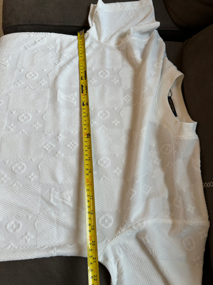 Louis Vuitton White Monogram Jacquard Cotton T-shirt