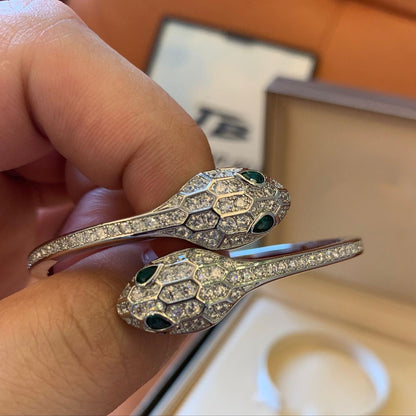Bvlgari Serpenti Viper Diamond & Emerald Bracelet