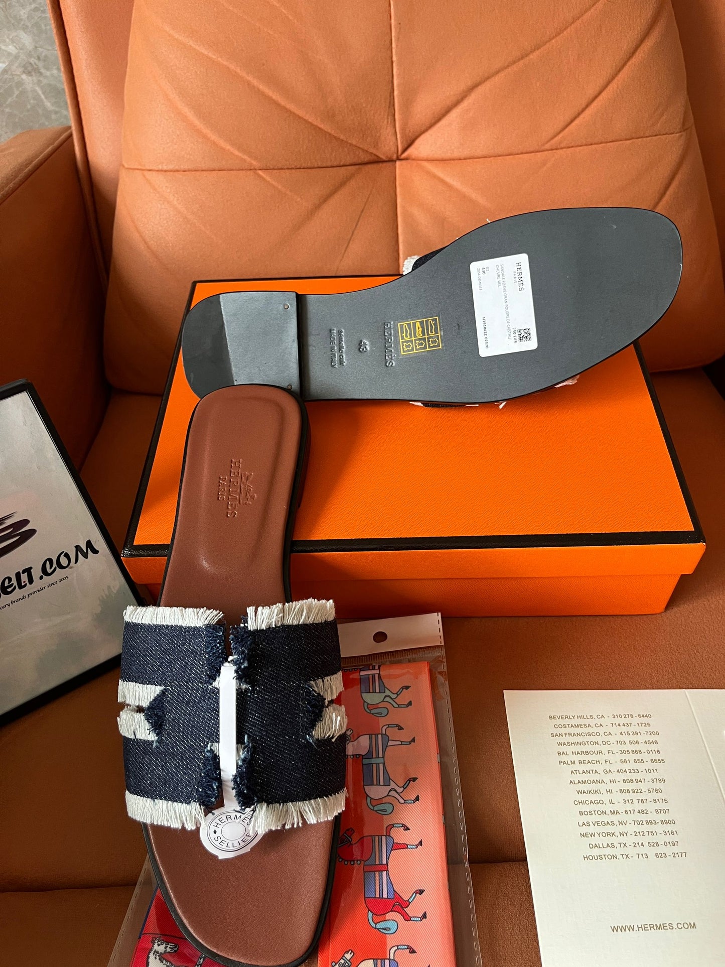 Sandalias vaqueras de lona Hermes