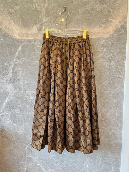 Jupe midi plissée imprimée GG Interlocking Supreme Gucci