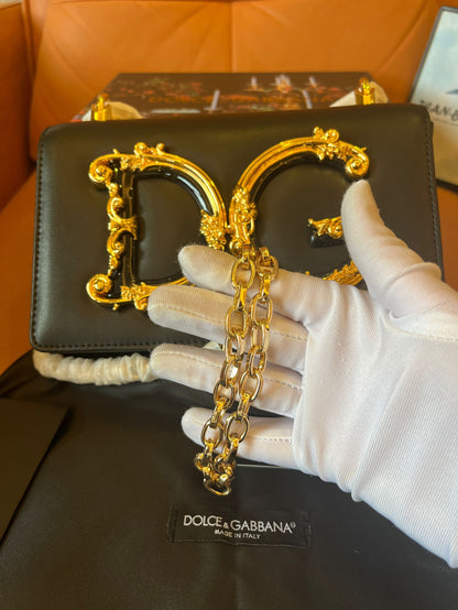 Sac bandoulière en cuir baroque Dolce&Gabbana