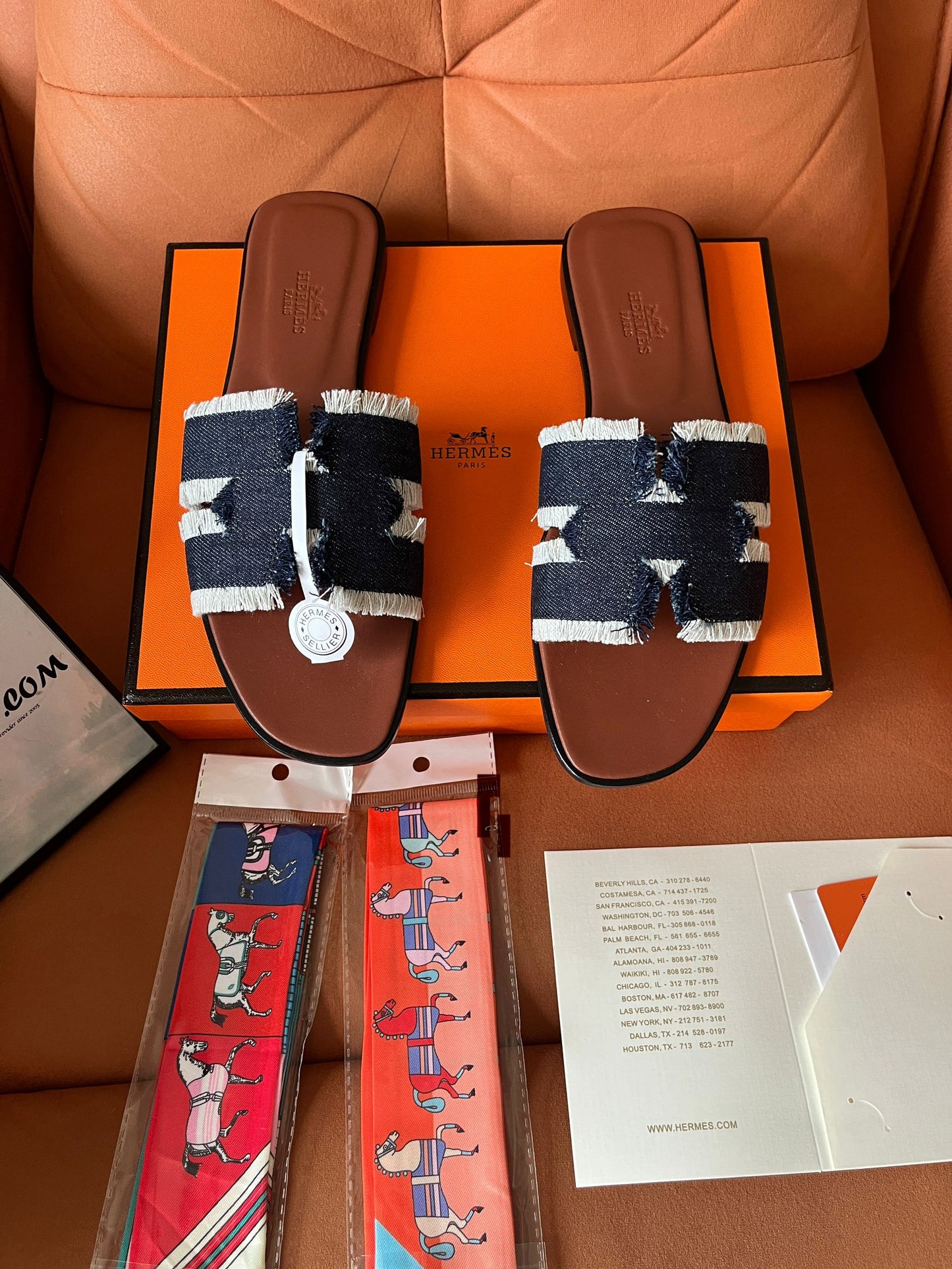 Sandalias vaqueras de lona Hermes