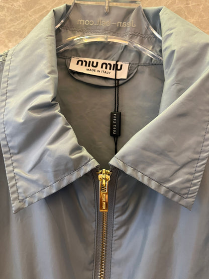 Robe mini en soie technique Miu Miu
