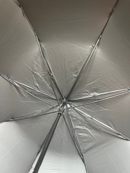 Paraguas plegable Chanel con estuche negro dorado